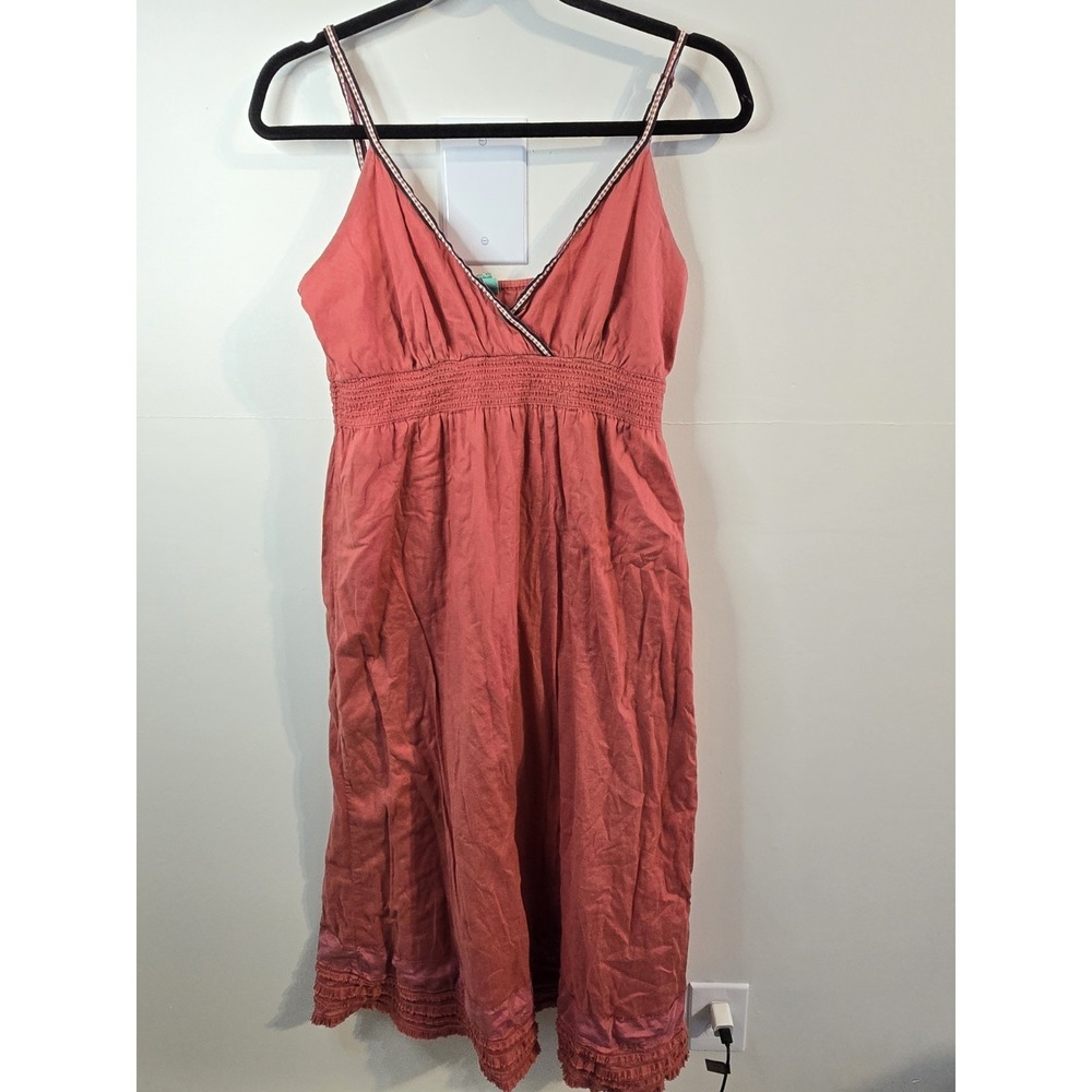 Vintage Y2K Womens 100% Cotton Sundress Size L Boho Cottagecore Romantic Prairie